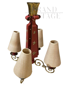 Art Deco chandelier by André Arbus, 1940s