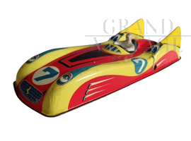 Belloni tin toy car from the 1960s in the style of the Ferrari 330 racing car