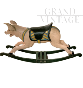 Old English rocking pig from the late 19th century
