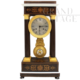 Charles X table pendulum clock in inlaid rosewood '800