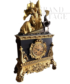 Antique Parisian clock from the early 19th century with figures of women
