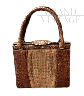 Vintage bag in fine exotic leather