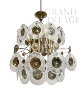 Mid-century Italian chandelier by Gaetano Sciolari, 1970s