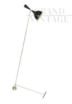 Vintage Stilnovo-style counterweight floor lamp, Italy 1970s