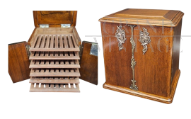Antique cigar box humidor from the late 19th century