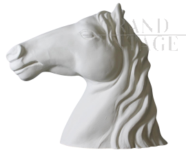 Horse head sculpture in resin, Italy 1970s
