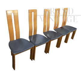Set of 5 design chairs by Mario Marenco