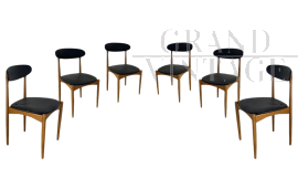 Set of 6 Unicorn chairs by Pierre Guariche, 1960