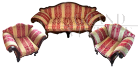18th century lounge set with sofa and 2 armchairs