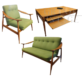 Lounge set by Ico Parisi for Fratelli Reguitti, Lord series