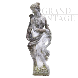 Garden statue with Diana, goddess of hunting, early 1900s