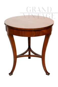 Antique Louis XVI Neapolitan walnut briar side table, 18th century