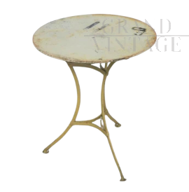 White iron garden table from the 1940s