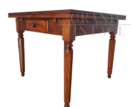 Antique Louis Philippe extendable table, Italy 19th century