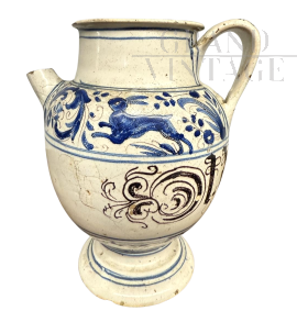 Antique pharmacy jug in Bassano majolica from the 18th century