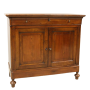 Antique Louis Philippe Capuchin sideboard in solid walnut, Italy 1800s                     
                            