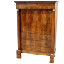 Antique Empire secretaire in walnut with black marble top, 19th century