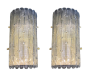 Coppia di applique in vetro di Murano a piastra stile vintage