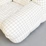 Set divano e poltrona Strips di Cini Boeri per Arflex, bianco e nero