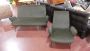 Grand Vintage - Set divano e poltrona design di Nino Zoncada in velluto verde militare                            