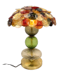 Lampada da tavolo design in vetro di Murano multicolore lavorato a mano                            