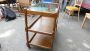 English 1930s art deco trolley with glass top