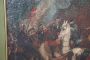 Battle scene with cavalrymen, 17th century painting, oil on canvas