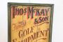Vintage hand painted golf equipment advertising sign on wood