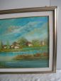 Armando Ballanti - painting with a lake landscape