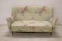 Vintage Italian design sofa from the 50s with flower fabric              