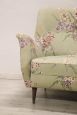 Vintage Italian design sofa from the 50s with flower fabric