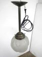 1920s pendant light in bud decorated glass