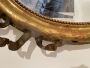 Antique 19th century oval mirror in gold leaf