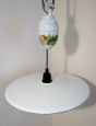 1930s up and down pendant light in painted ceramic