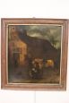 Antique Flemish oil painting on panel from the 17th century