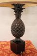 Lampada da tavolo vintage a forma di ananas in ceramica, anni '70