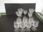 Set di 12 bicchieri vintage in cristallo lavorato                            