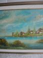 Armando Ballanti - painting with a lake landscape