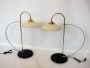 Pair of vintage 70s minimalist table lamps                          
                            