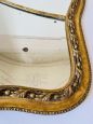 Horizontal wall mirror from the 19th century in gold leaf