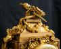 Antique Napoleon III clock in gilt bronze and Sèvres porcelain