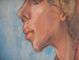 Mina Anselmi - dipinto ritratto di donna ad olio, anni '40