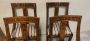 Set di 4 sedie a gondola antiche intarsiate