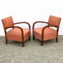 Pair of Art Deco armchairs from the 1930s - 1940s in briar