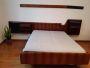 Double bed by Vittorio Dassi and Gio Ponti with bedside tables and shelf, 1950s