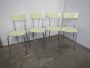 Set of 4 yellow formica chairs, 1970s