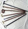 Set of 7 collectable walking sticks + stick holder, 1990s