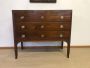 Antique chest of drawers in walnut with high legs, late 18th century