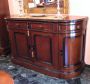 Antique sideboard in walnut with rounded corners, second half of the 19th century