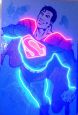 Rolando Pellini - Superman painting with LEDs, acrylics on canvas                      
                            